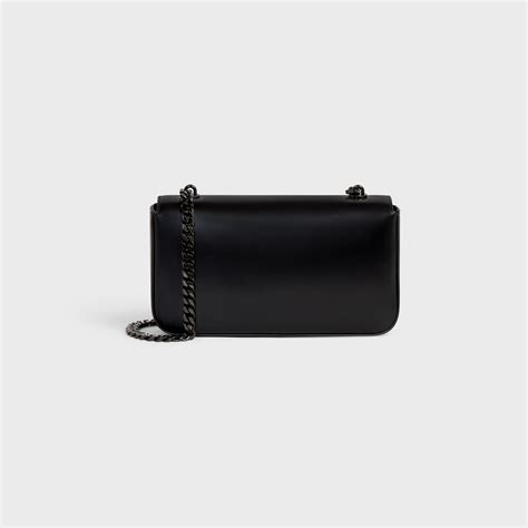 Women's Wallet on chain cuir in shiny calfskin 